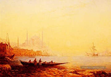  eaux - Constantinople Barbizon Félix Ziem Bateaux